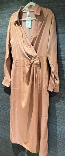 Satinkleid mit - h&m,